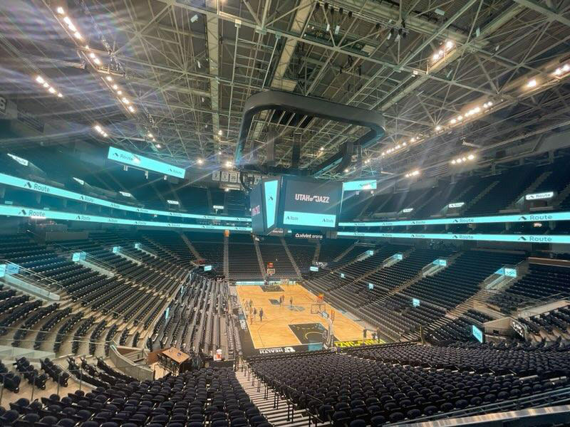 猶他爵士隊主場館計分屏、看臺屏、圍欄屏全景圖